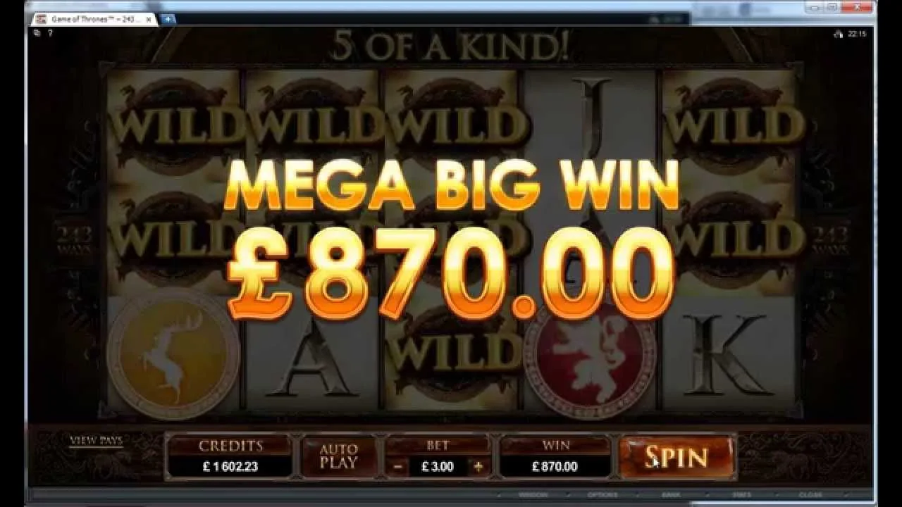 Game of Thrones Slot Big Win